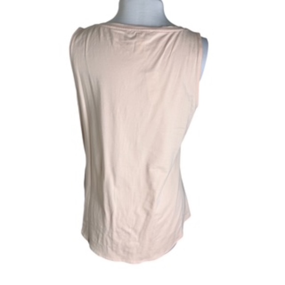 NWT WHBM Sleeveless V-Neck Button Front Tie Bottom Top Size L - Picture 5 of 8